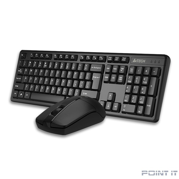 A-4Tech Клавиатура + мышь 3330N клав:черный мышь:черный USB беспроводная Multimedia [1599046]