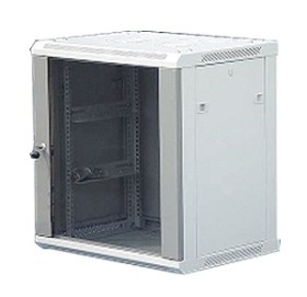 Шкаф настенный 9U серия WM (600х450х501), передняя дверь стекло, собранный, серый Netko