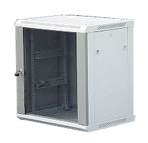 Шкаф настенный 9U серия WM (600х450х501), передняя дверь стекло, собранный, серый Netko