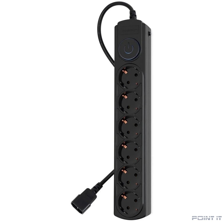 IPPON Сетевой фильтр BK-6-UPS-1.8-10-B 1.8м (6 розеток) черный (коробка) (1804672)