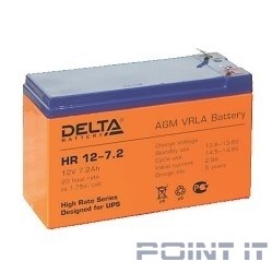 Delta HR 12-7.2 ( 7.2 А\ч, 12В) свинцово- кислотный аккумулятор