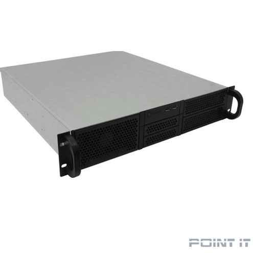 Procase RE204-D2H5-A-48 Корпус 2U server case,2x5.25+5HDD,черный,без блока питания(2U,2U-redundant),глубина 480мм,ATX 12"x9.6"