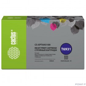 Картридж струйный Cactus CS-EPT693100 T6931 черный (350мл) для Epson SureColor SC-T3000/T3070/T3200/T5000/5200