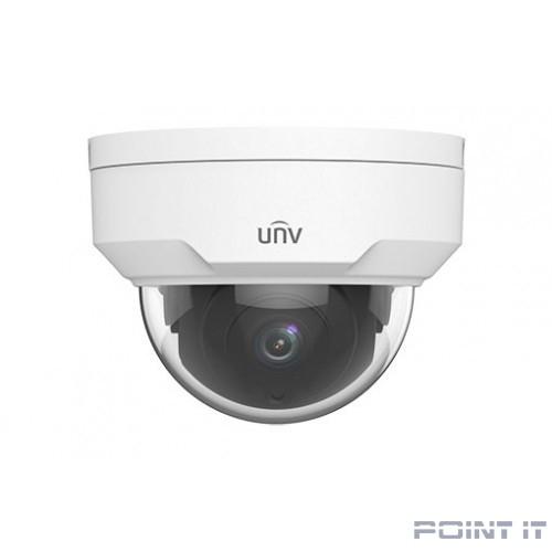 Uniview IPC3F12P-RU3 Видеокамера IP купольная антивандальная, 1/2.8" 2 Мп КМОП @ 30 к/с, ИК-подсветка до 30м., 0.02 Лк @F2.0, объектив 2.8 мм, DWDR, 2D/3D DNR, Ultra 265, H.265, H.264, MJPEG, 3 потока