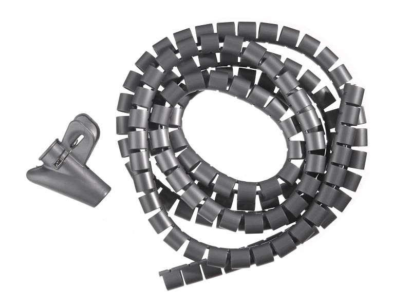 Органайзер для проводов с инструментом для укладки, ID-15mm, 2м, пластик, серый NETKO Optima