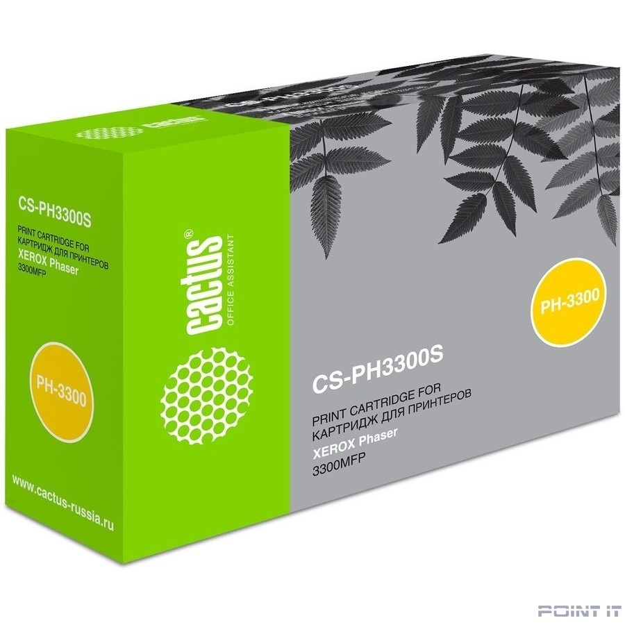 Картридж лазерный Cactus CS-PH3300S 106R01411 черный (4000стр.) для Xerox Phaser 3300
