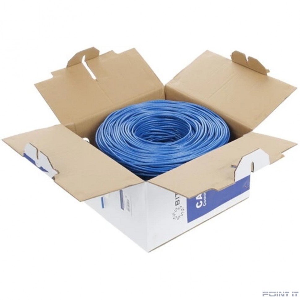 5bites Кабель US5505-305A-BL витая пара UTP / SOLID / 5E / 24AWG / CCA / PVC / BLUE / 305M