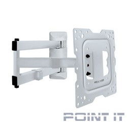 Kromax DIX-18 white, Кр. стал. наст. для TV 22"-65", max 40 кг, 5 ст св., нак. ±15°, пов. 180°, от ст. 66-605 мм, max VESA 400x400 мм.