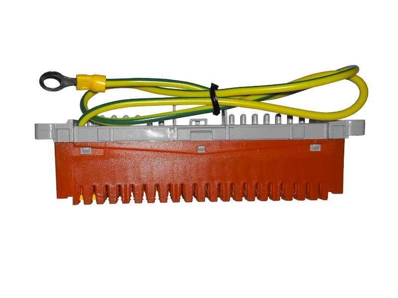 Плинт заземления неразмыкаемый, ABS, 10 пар, металлические контакты, нумерация (0-9), красный NETKO Optima SB