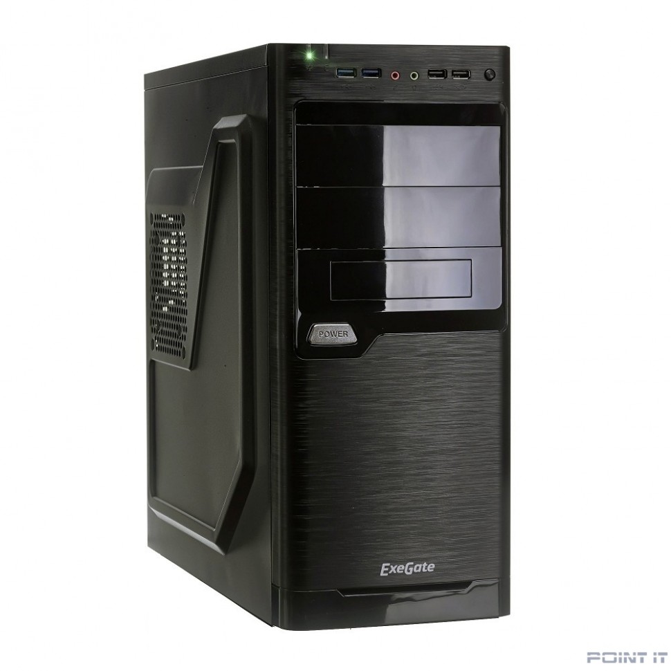 Exegate EX272729RUS Корпус MiditowerXP-330U Black, ATX, <XP500, Black,120mm>, 2*USB+2*USB3.0, Audio