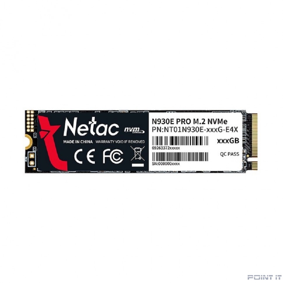 Накопитель SSD Netac PCI-E 3.0 512Gb NT01N930E-512G-E4X N930E Pro M.2 2280