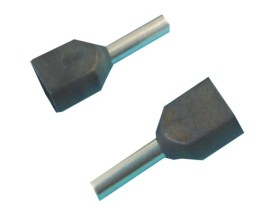 Штыревой втулочный кабельный наконечник TE 7510 (НШВИ F=10мм) 2х0,75мм2, изолированный, серый, 100шт, NETKO Optima