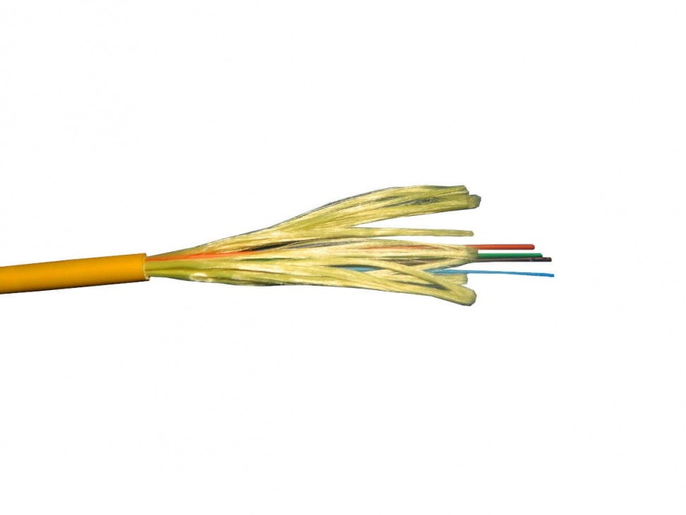 Кабель волоконно-оптический 4 (SМ - 9/125), Distribution, внутренний, FR-LSZH, желтый, 2000м