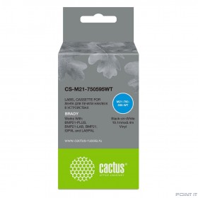 Картридж ленточный Cactus CS-M21-750595WT черный для Brady BMP21-PLUS, BMP21-LAB