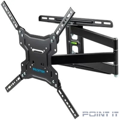 Kromax DIX-19 черный 22"-65" макс.45кг настенный поворотно-выдвижной и наклонный