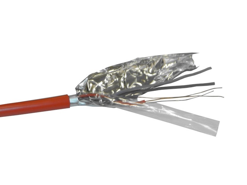Кабель сигнальный NETKO, экранированный, КПСЭнг (А) - FRLS, 2*2*0.2мм2 (0.5мм) 200м, красный