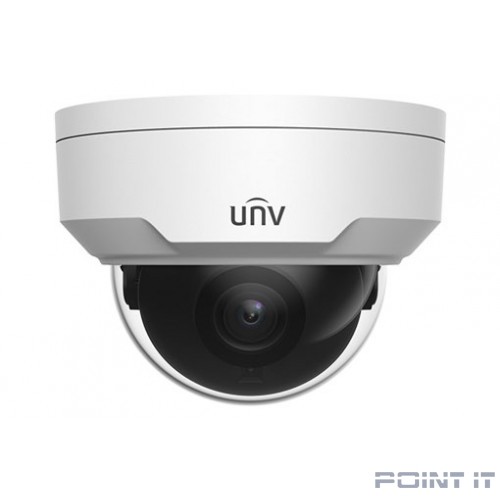 Uniview IPC322LB-DSF28K-G-RU Видеокамера IP купольная антивандальная, 1/2.7" 2 Мп КМОП @ 30 к/с, ИК-подсветка до 30м., 0.01 Лк @F2.0, объектив 2.8 мм, WDR, 2D/3D DNR, Ultra 265, H.265, H.264, MJPEG, 2