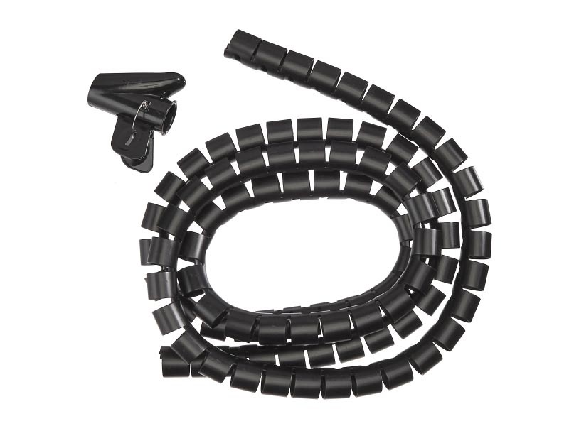 Органайзер для проводов с инструментом для укладки, ID-25mm, 2м, пластик, черный NETKO Optima