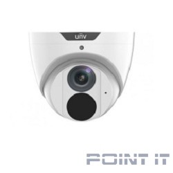 Uniview IPC3612SB-ADF28KM-I0-RU Видеокамера IP купольная, 1/2.8" 2 Мп КМОП @ 30 к/с, ИК-подсветка до 30м., LightHunter 0.001 Лк @F1.6, объектив 2.8 мм, WDR, 2D/3D DNR, Ultra 265, H.265, H.264, MJPEG,