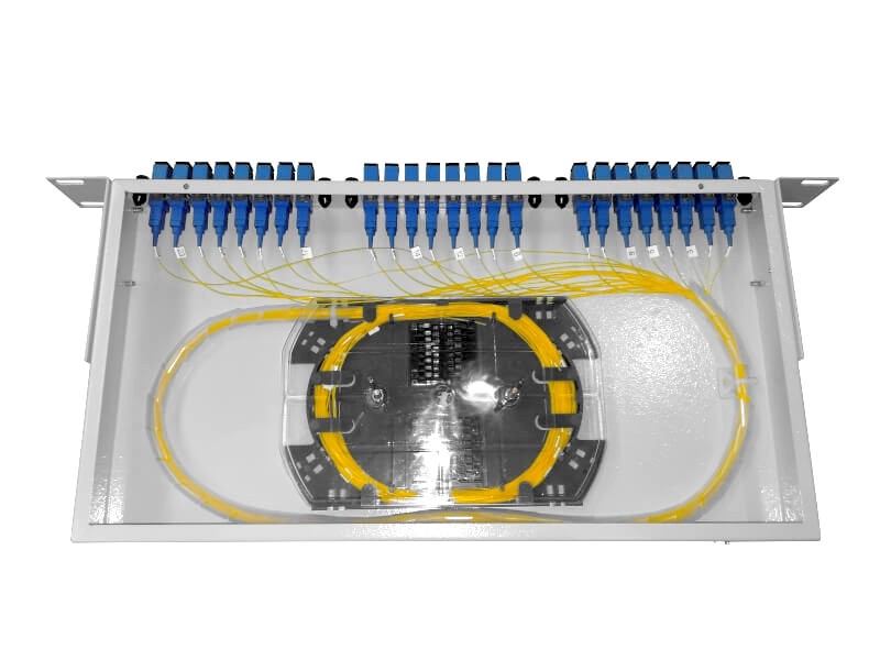 Кросс оптический 19, 1U 24 SC SM, укомплектованный