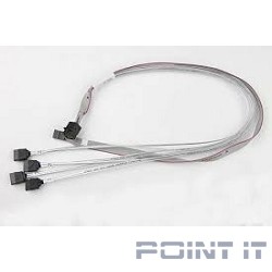 Supermicro CBL-SAST-0556 {internal mini SAS HD to 4 SATA, 90/90/75/75cm w/75cm SB, S. 30AWG}