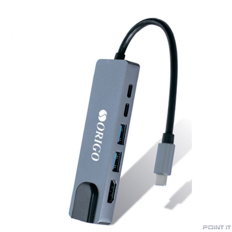 ORIGO OU3340NPD/A1A Док-станция USB-C 6-в-1 2xUSB 3.0, USB-C/PD 3.0, USB-C, HDMI, Gigabit LAN