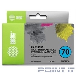 Картридж струйный Cactus CS-C9453A №70 пурпурный (130мл) для HP DJ Z3100