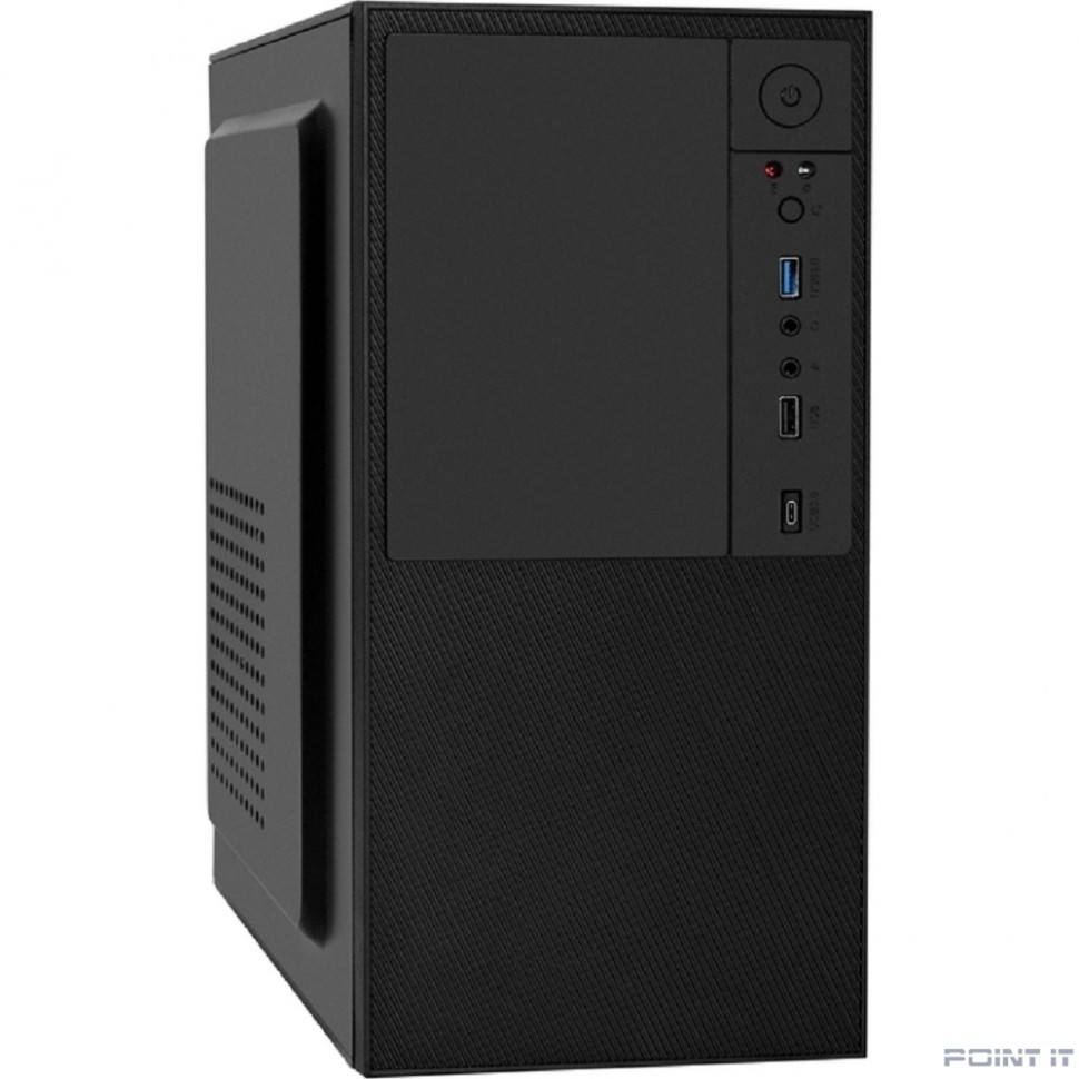 Exegate EX298008RUS Корпус Minitower BAA-308UC-AAA350 (mATX, БП AAA350 с вент. 8см, 1*USB+1*USB3.0+1*TypeC, HD Audio, черный)