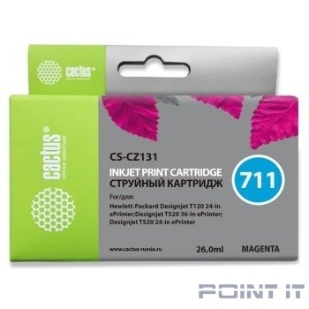 Картридж MAGENTA NO.711 26ML CS-CZ131 CACTUS