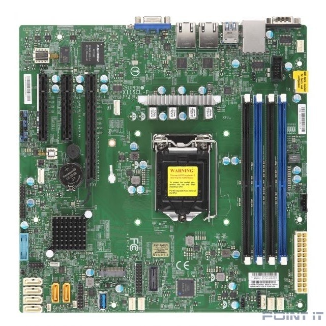 Supermicro MBD-X11SCL-F-B OEM {1xLGA 1151, Intel C242, 4xDDR4, 2x1GbE LAN, 6xSATA3 (6Gbps) RAID 0,1,5,10, 6xUSB 2.0 + 5xUSB 3.1, 1xVGA, 2 COM, 1xPCI-E 3.0 x16, 2xPCI-E 3.0 x8, Micro-ATX}