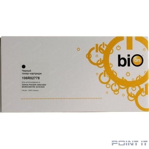 Bion 106R02778 Тонер Картридж черный для Xerox Phaser 3052/3052NI/3260 (3000стр.)