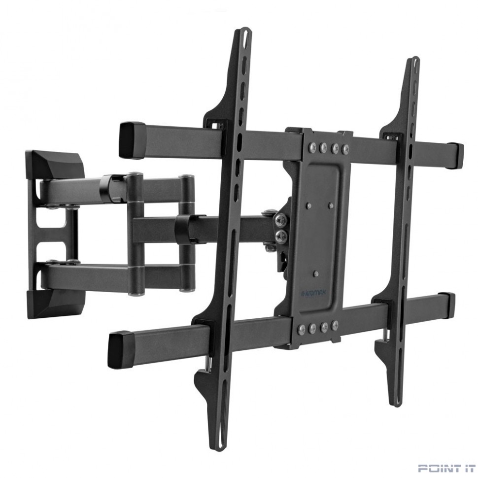 Kromax CORBEL-10 grey titan {32"-75"; Максимальная нагрузка: 45 кг; VESA: 200x200, 200х300, 200х400, 300х200, 300х300, 300х400, 400х200, 400х300, 400х400, 600х400 мм; Наклон: +5°-12°Поворот: ±90°}