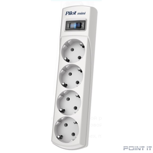 ZIS Сетевой фильтр Pilot mini {4 розетки, с заземлением} 1.8 м