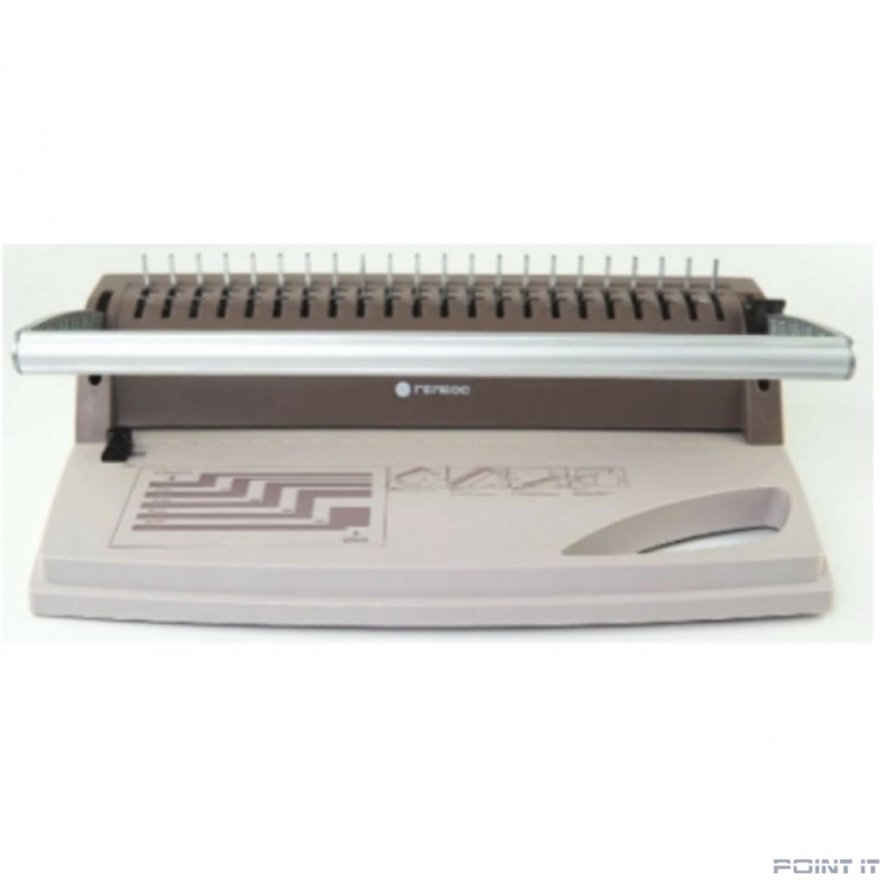 ГЕЛЕОС Переплетчик БП-9+ коричневый на пластиковую пружину,А4, ручная перфорация 9 листов, переплет макс до 170 л., глубина перфорации 2 мм