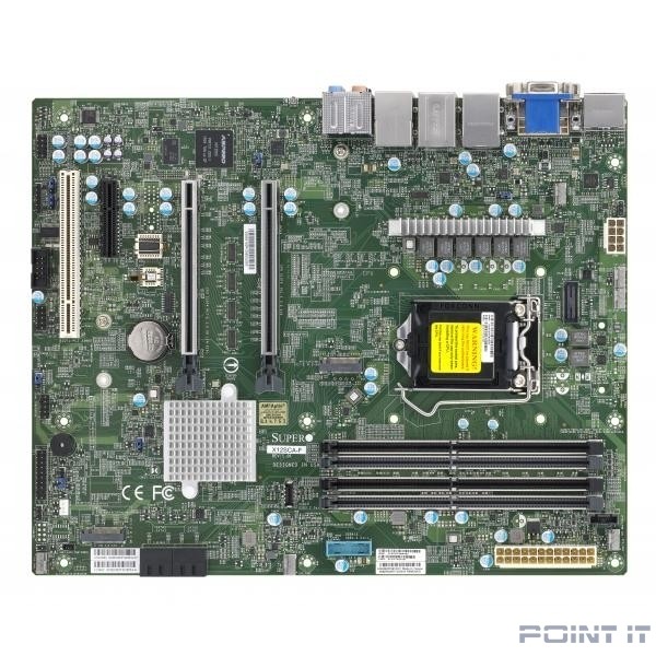 Supermicro MBD-X12SCA-F-O {Single LGA1200, Intel® W480, 4xDDR4, 4xSATA (RAID 0,1,5,10), 2x1GbE (Intel® I219LM + i225LM), IPMI 2.0 with LAN, 2x PCI-Ex16 + PCI-Ex4, 5V PCI 32bit, 2x M.2 PCI-e3.0x4}