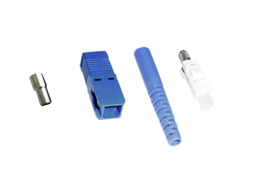 Коннектор ВО, SC, симплекс, для 3,0 мм, (потери &gt;35 Дб), синий РАСПРОДАЖА