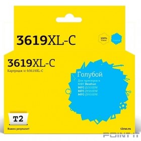 T2  LC-3619XLC Тонер-картридж для   Brother MFC-J3530DW/J3930DW, голубой, с чипом, 1500к