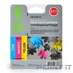 Cactus CL-511 Картридж CACTUS CS-CL511 для Canon PIXMA MP240/ MP250/MP260/ MP270/ MP480/ MP490/ MP492/MX320/ MX330, трехцветный, 9 мл