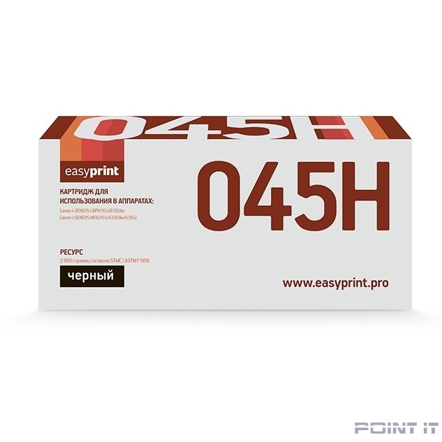 Easyprint Cartridge 045H BK Картридж LC-045H BK для Canon i-SENSYS LBP611Cn/613Cdw/MF631Cn/633Cdw/635Cx (2800 стр.) чёрный, с чипом