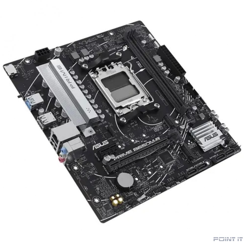 ASUS PRIME B650M-R (Socket AM5, mATX, 2xDDR5(96GB), HDMI 2.1, 1xPCIe 4.0x16/1xPCIe 4.0, 1xLAN (2.5GbE), 4xSATA 6Gb/s, 2xM.2, 2xUSB 3.2, 4xUSB 2.0)