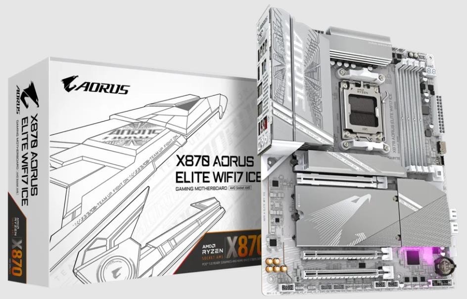 Материнская плата AMD X870 SAM5 ATX X870 A ELITE WF7 ICE GIGABYTE