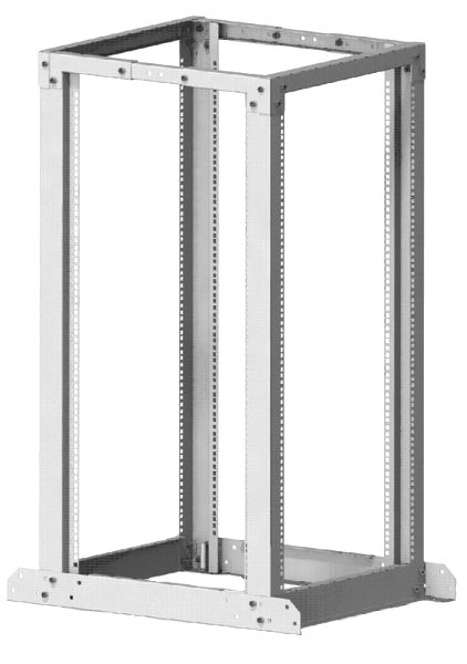 Стойка 42U двухрамная, (600x400-750x2050), раздвижная, серая, Netko М (упакована в 1 коробку)