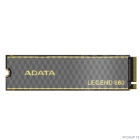 A-DATA SSD M.2 500GB LEGEND 860 &lt;SLEG-860-500GCS&gt; (PCI-E 4.0 x4, up to 5000/3000Mbs, 3D NAND, 160TBW, NVMe 1.4, 22x80mm, радиатор)