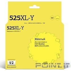 T2 LC-525XL-Y Картридж (IC-B525XL-Y) для Brother DCP-J100/J105/J200, желтый