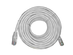 Патч-корд UTP4 rj45-rj45, cat.6, 10.0м, BC, LSZH, серый, литой коннектор NETKO Optima