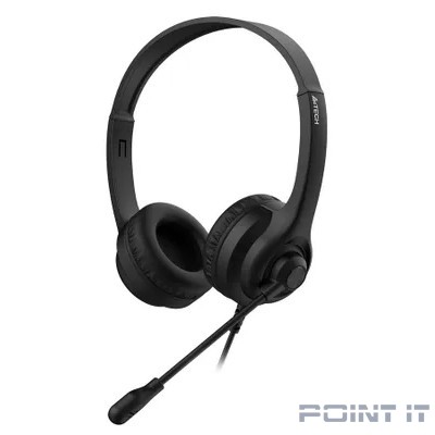 A4Tech HU-8 черный 2м накладные USB оголовье