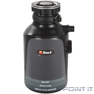 Bort Измельчитель пищевых отходов Alligator Plus {Мощность 750 Вт; Объем камеры 1450 мл; Мощность л.с. 0,75 Размер 350х190 мм; 7,5 (7,5) кг; 25,5 x 25,3 x 41,8; гарантия 2 г} [93410761]