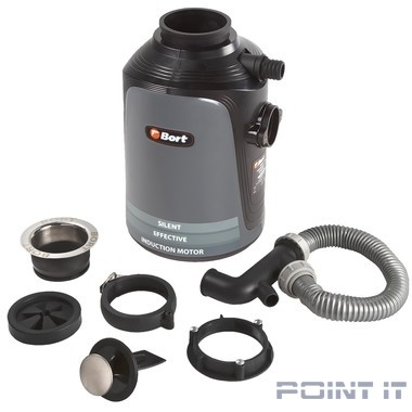 Bort Измельчитель пищевых отходов Alligator Plus {Мощность 750 Вт; Объем камеры 1450 мл; Мощность л.с. 0,75 Размер 350х190 мм; 7,5 (7,5) кг; 25,5 x 25,3 x 41,8; гарантия 2 г} [93410761]