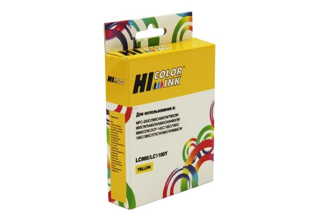Картридж Hi-Black (HB-LC1100Y/LC980Y) для Brother DCP-145C/DCP-165С/195C/MFC-165C/MFC-250C