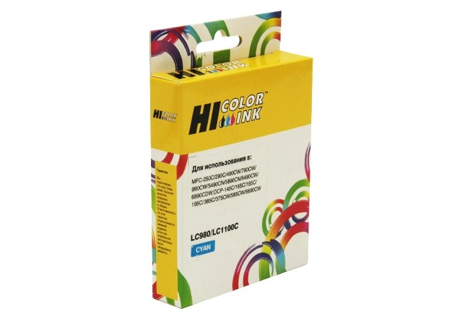 Картридж Hi-Black (HB-LC1100C/LC980C) для Brother DCP-145C/DCP-165С/195C/MFC-165C/MFC-250C